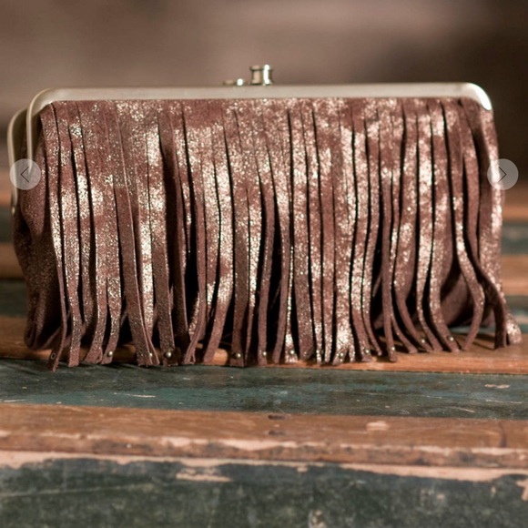 HOBO Handbags - HOBO international Lauren wallet clutch Suede fringe